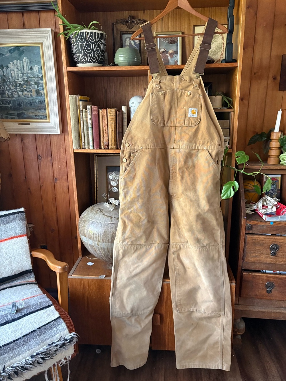 Carhartt Tan Bib Overalls 40 x 32